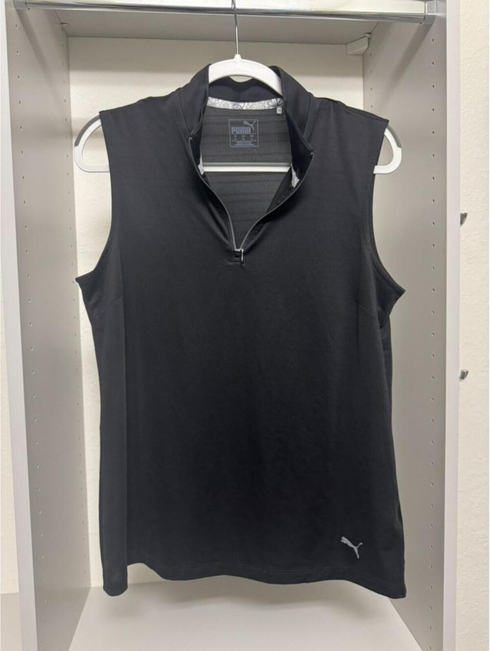 Puma Women's Golf Sleeveless Black Athletic Shirt XL